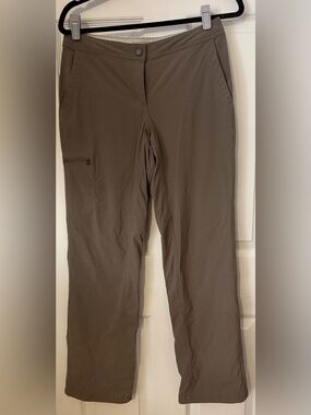 L.L.Bean Comfort Trail Pants Women’s 4 Brown Hiking Outdoor Stretch